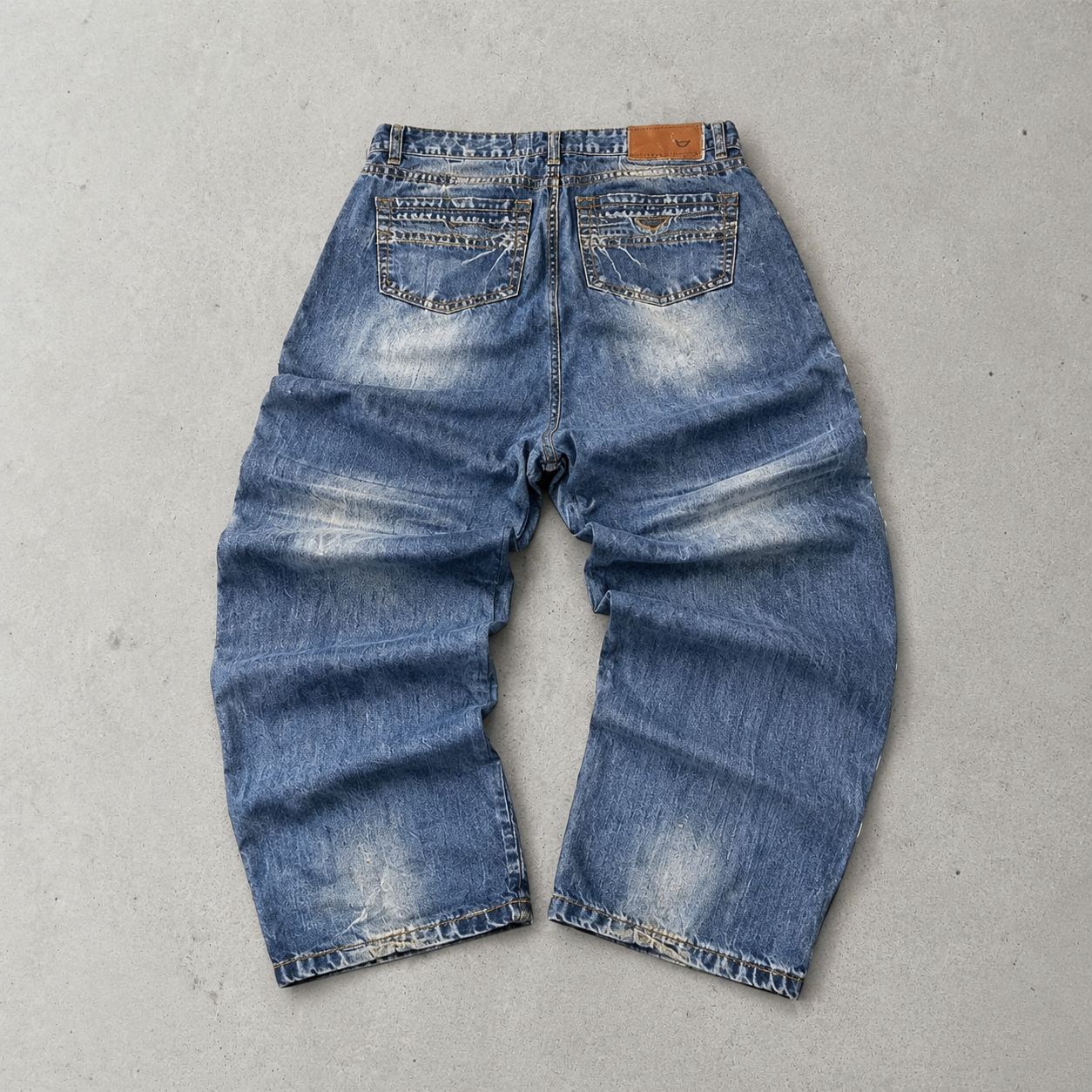 Y2K Emporio Armani Jeans Blau Rare Stitched Logo (M)