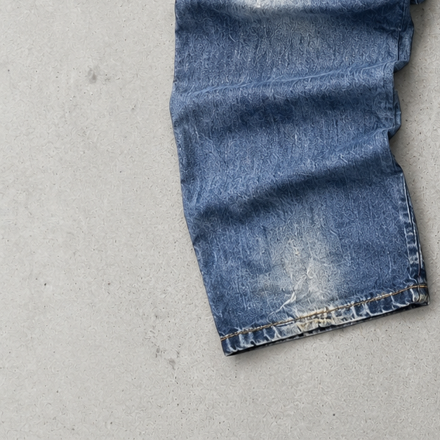 Y2K Emporio Armani Jeans Blau Rare Stitched Logo (M)
