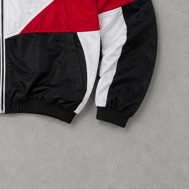 90s Nike Track Jacket Weiß, Rot Limited Stitched Logo (M)