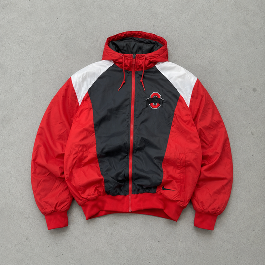 Y2K Vintage Nike Windbreaker Red, Bunt Rare (XL) Stitched Logo
