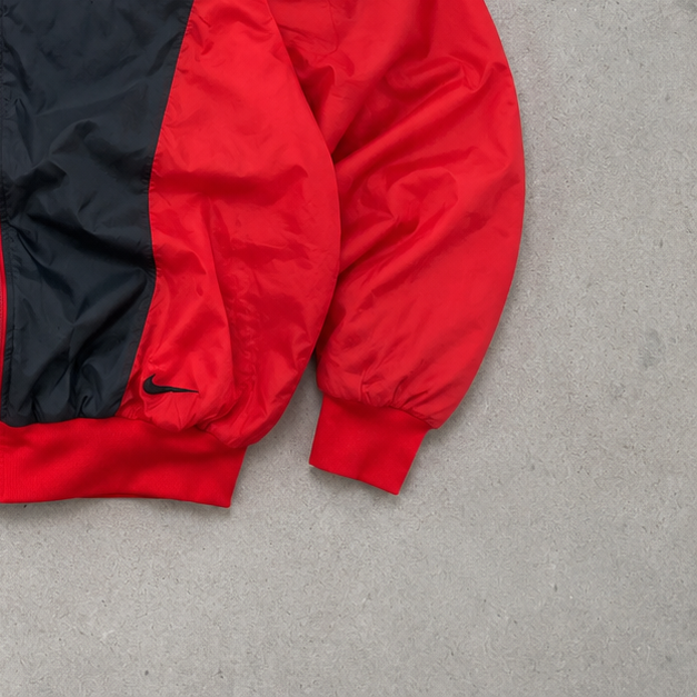 Y2K Vintage Nike Windbreaker Red, Bunt Rare (XL) Stitched Logo