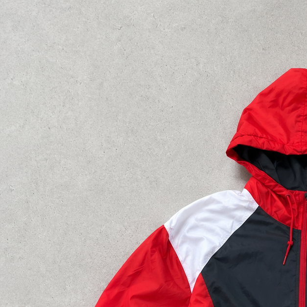 Y2K Vintage Nike Windbreaker Red, Bunt Rare (XL) Stitched Logo