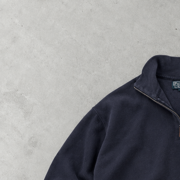 Ralph Lauren Sweatshirt Marineblau Stitched Logo Limited (M)
