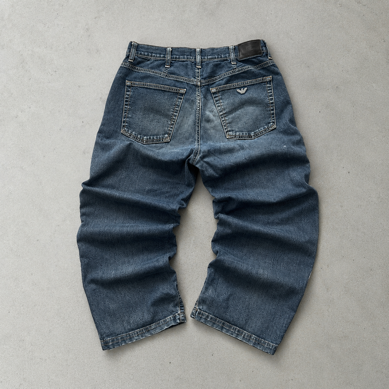 Y2K Armani Jeans Denim Pants Navy Rare (L)