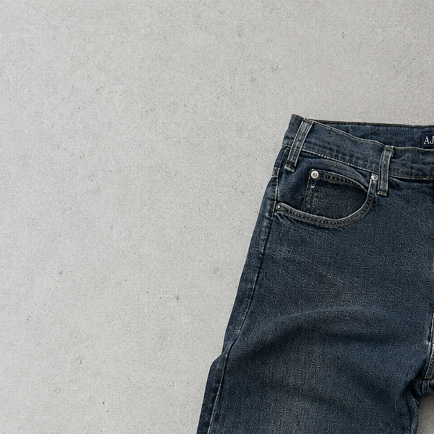 Y2K Armani Jeans Denim Pants Navy Rare (L)