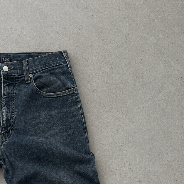 Y2K Armani Jeans Denim Pants Navy Rare (L)