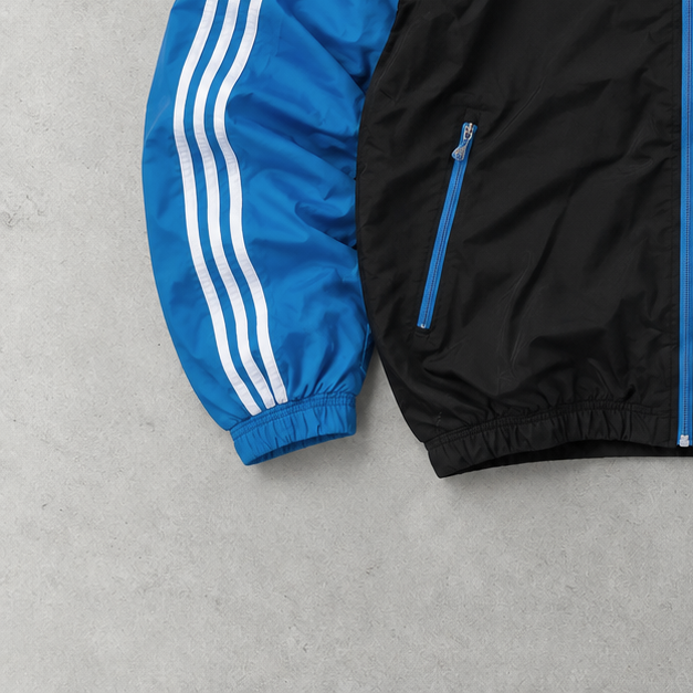 Adidas Windbreaker Black / Blue Rare (XL)