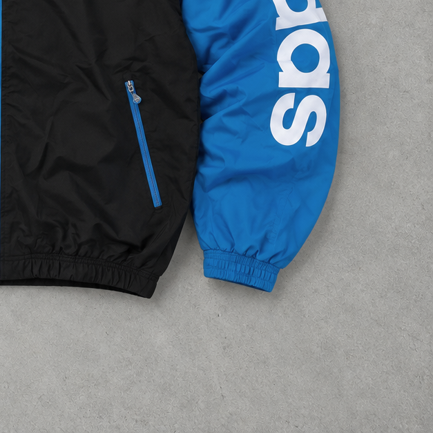 Adidas Windbreaker Black / Blue Rare (XL)