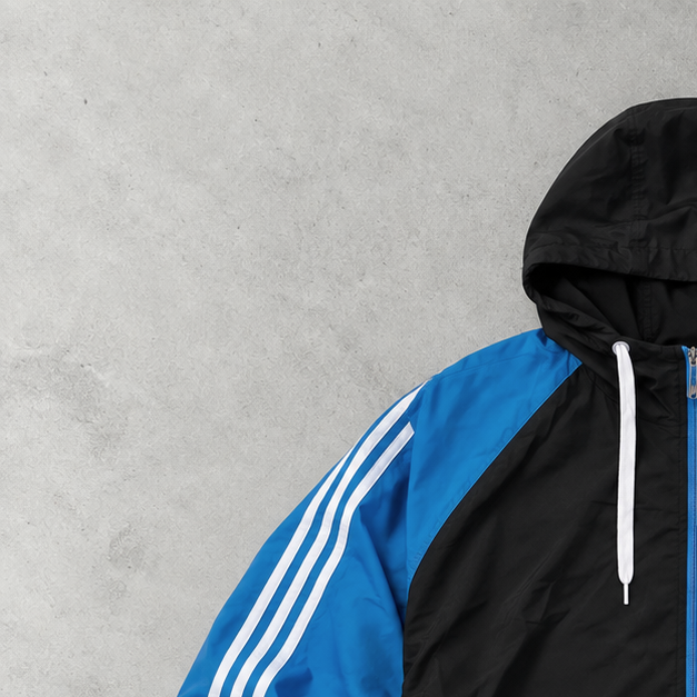 Adidas Windbreaker Black / Blue Rare (XL)