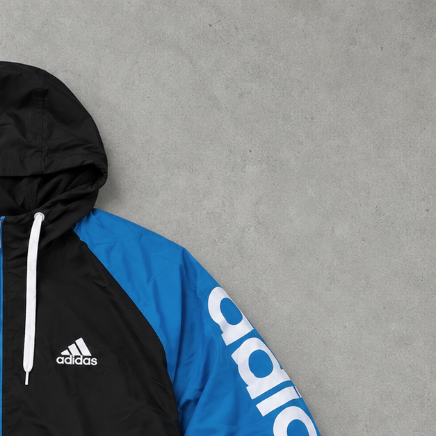 Adidas Windbreaker Black / Blue Rare (XL)