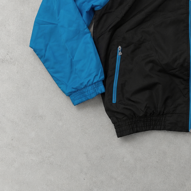 Adidas Windbreaker Black / Blue Rare (XL)