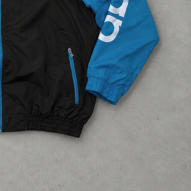 Adidas Windbreaker Black / Blue Rare (XL)