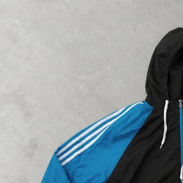 Adidas Windbreaker Black / Blue Rare (XL)