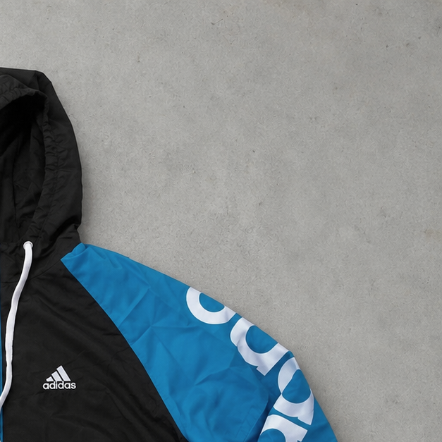 Adidas Windbreaker Black / Blue Rare (XL)
