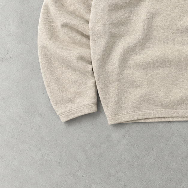 Ralph Lauren Half-Zip Sweater Creme, Beige Rare (XXL) Stitched Logo