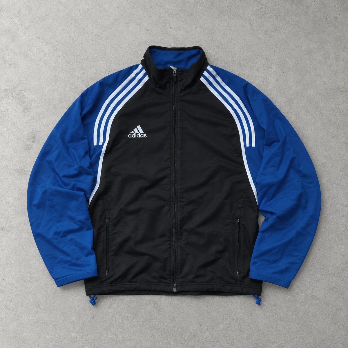 Y2K Adidas Windbreaker Blau / Schwarz limitiert (XL)