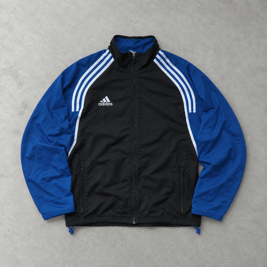Y2K Adidas Windbreaker Blau / Schwarz limitiert (XL)