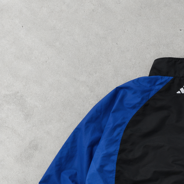 Y2K Adidas Windbreaker Blau / Schwarz limitiert (XL)