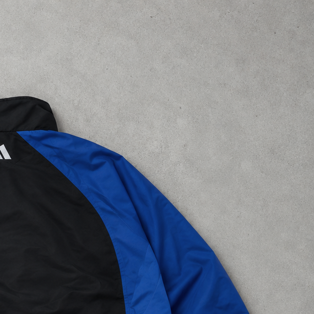 Y2K Adidas Windbreaker Blau / Schwarz limitiert (XL)