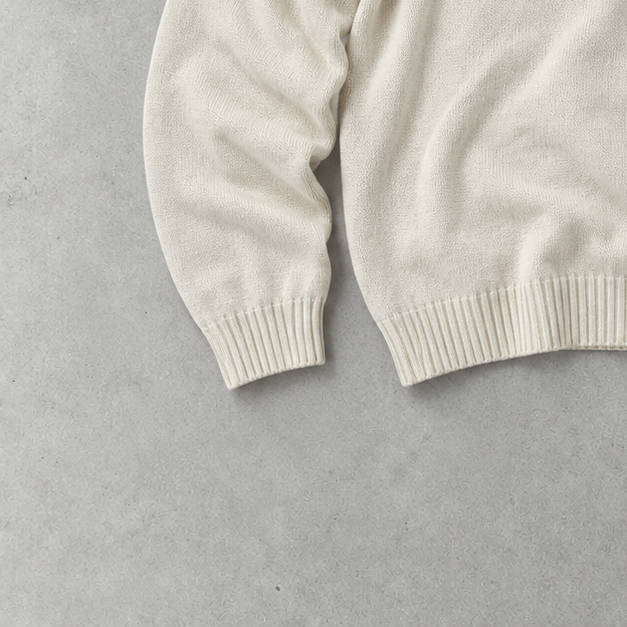 Polo Ralph Lauren Sweater Creme Rare (XXL) Stitched Logo