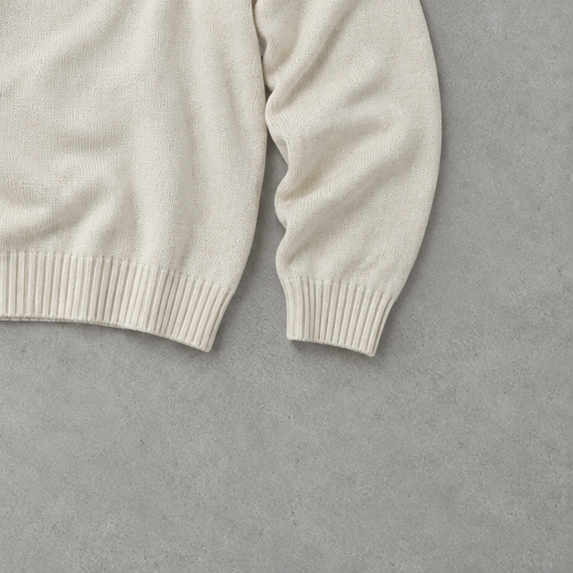 Polo Ralph Lauren Sweater Creme Rare (XXL) Stitched Logo