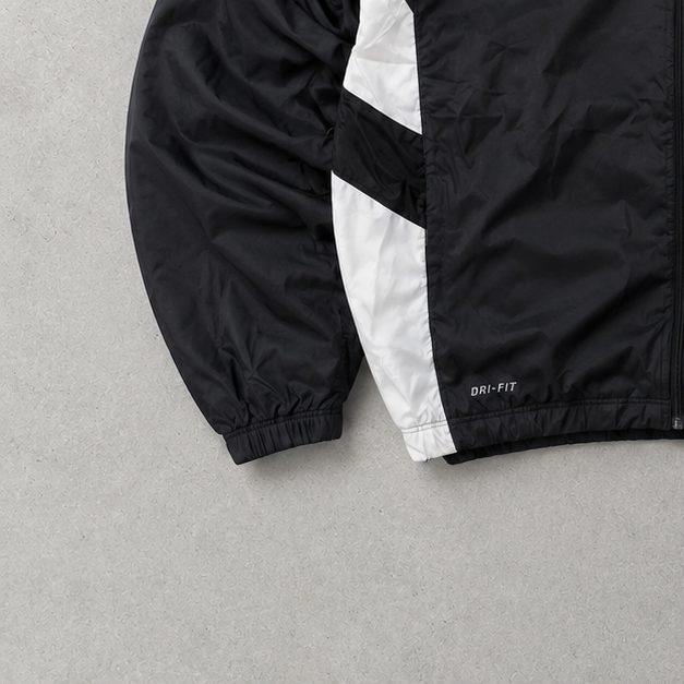 Y2K Nike Hoodie Schwarz, Weiß Rare (M)