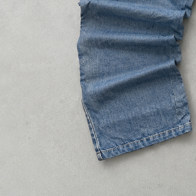 Y2K Emporio Armani Jeans Blau, Marineblau Rare Stitched Logo (M)