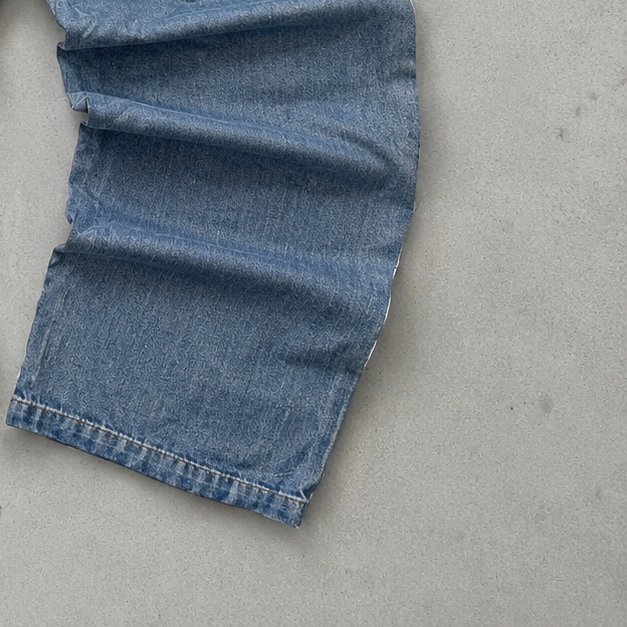 Y2K Emporio Armani Jeans Blau, Marineblau Rare Stitched Logo (M)