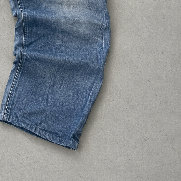 Y2K Emporio Armani Jeans Blau, Marineblau Rare Stitched Logo (M)