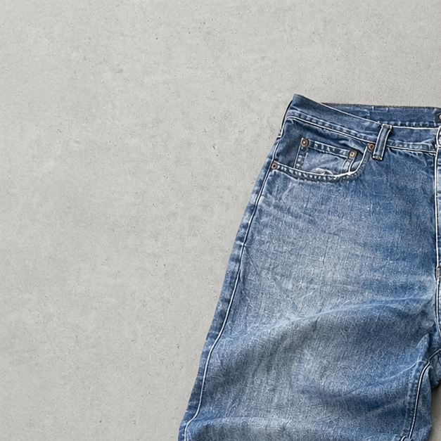 Y2K Emporio Armani Jeans Blau, Marineblau Rare Stitched Logo (M)