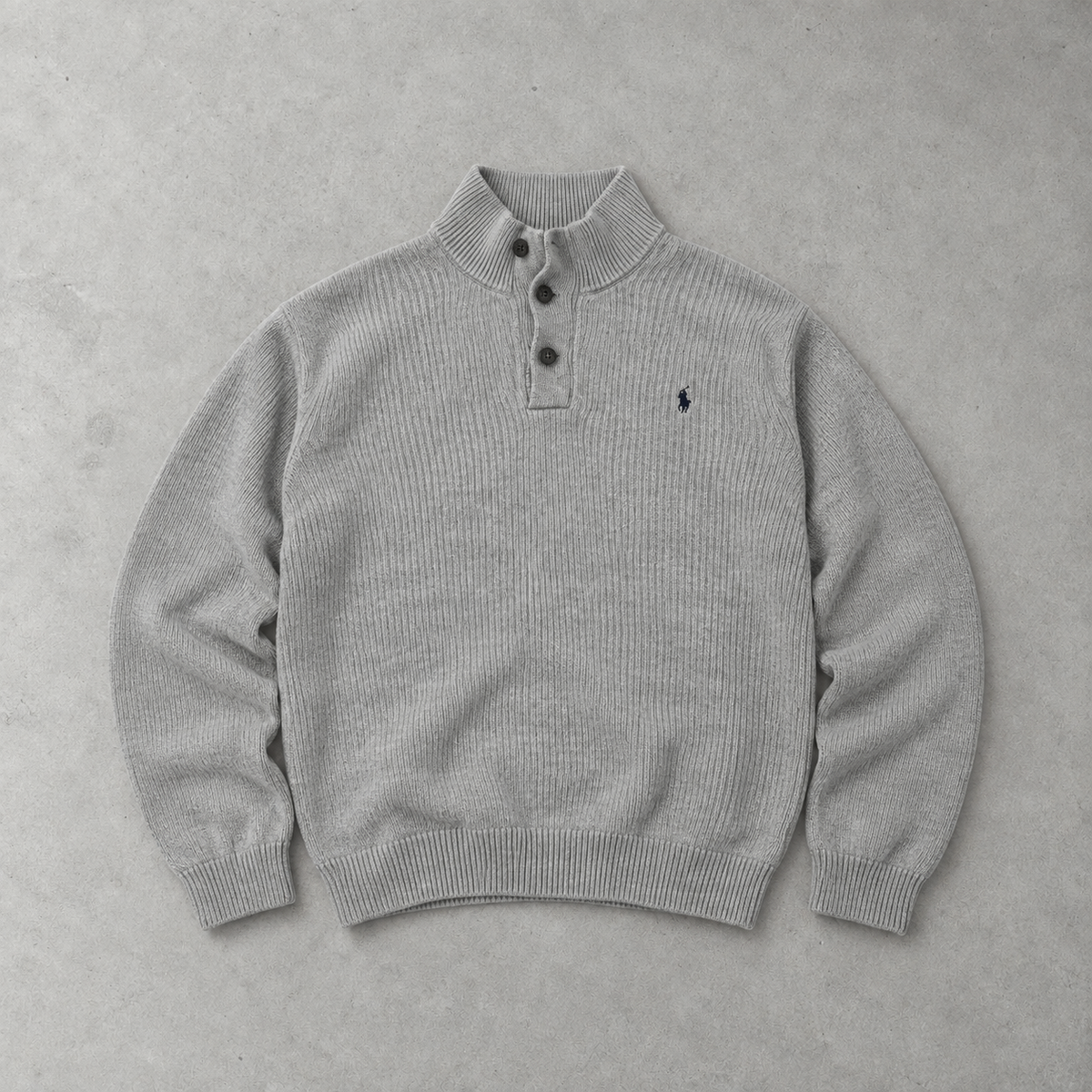Ralph Lauren Cardigan Grau Rare (XXL) Stitched Logo