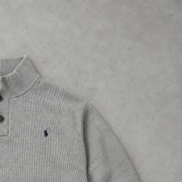 Ralph Lauren Cardigan Grau Rare (XXL) Stitched Logo