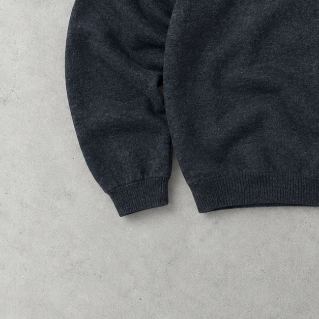 Ralph Lauren Half-Zip Sweater Grau Rare (XXL) Stitched Logo