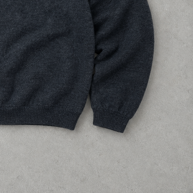 Ralph Lauren Half-Zip Sweater Grau Rare (XXL) Stitched Logo