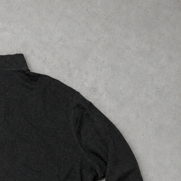 Ralph Lauren Half-Zip Sweater Grau Rare (XXL) Stitched Logo