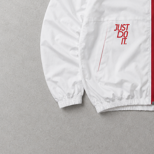 Nike Hoodie Weiß, Rot Limited Stitched Logo (M)