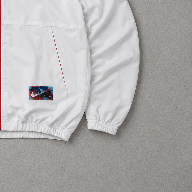 Nike Hoodie Weiß, Rot Limited Stitched Logo (M)