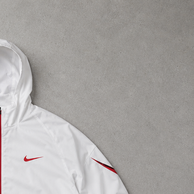 Nike Hoodie Weiß, Rot Limited Stitched Logo (M)