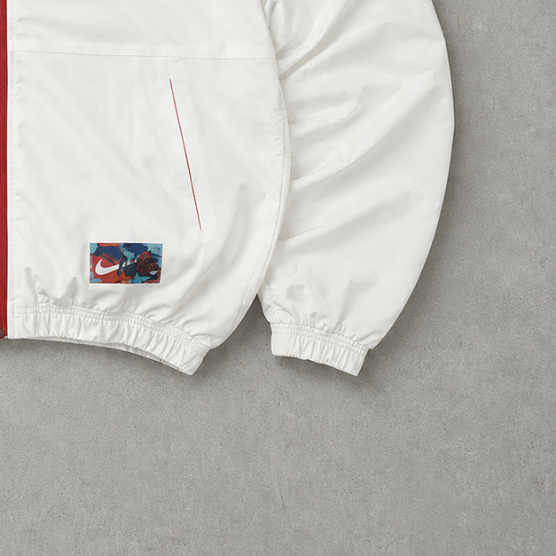 Nike Hoodie Weiß, Rot Limited Stitched Logo (M)