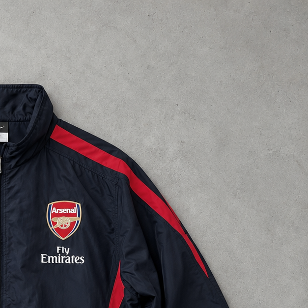 Arsenal 2010 Nike Jacket Marineblau Rare (XL) Stitched Logo