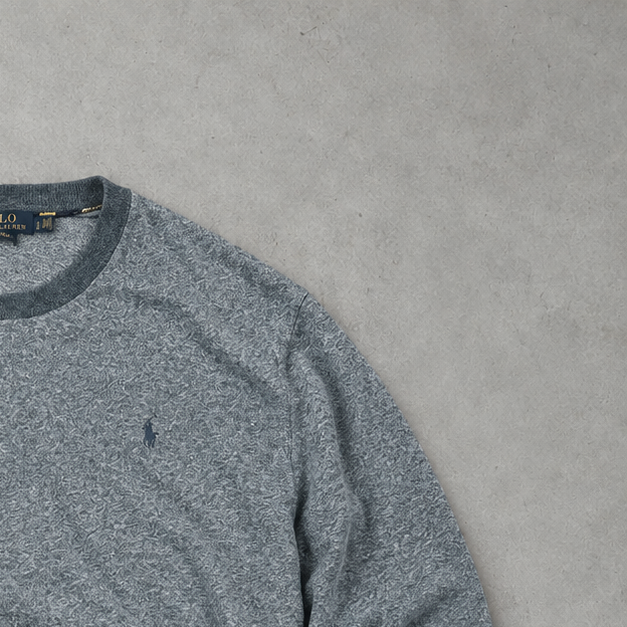 Polo Ralph Lauren Sweater Blau, Grau Rare (L)