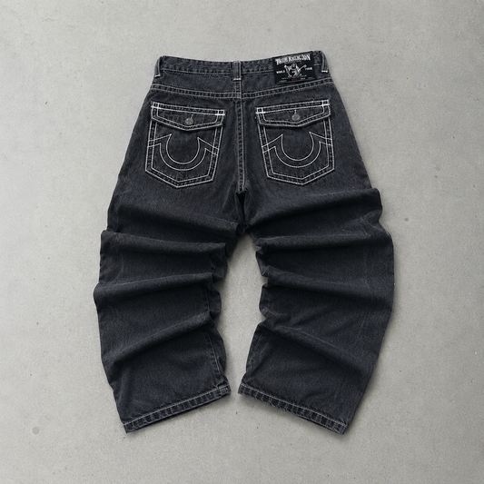 Y2K True Religion Jeans Schwarz Limited (M)