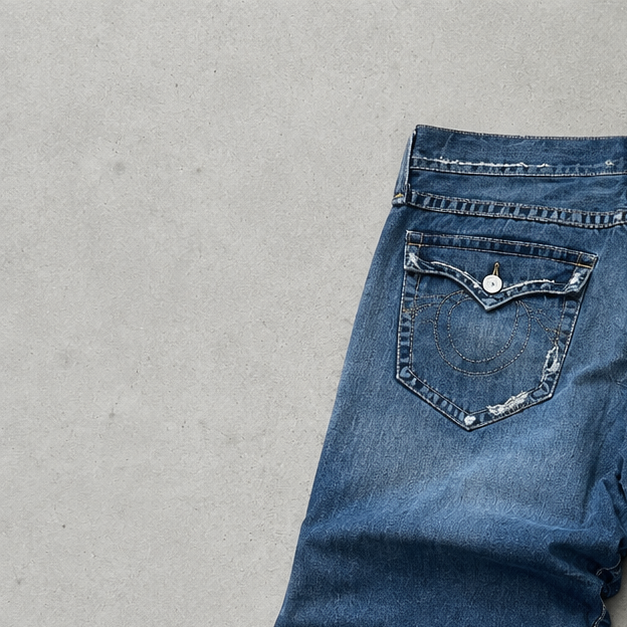 Y2K 2000s Vintage True Religion Baggy Jeans Blau Limited (XL)