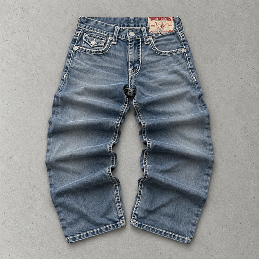 True Religion Marken-Menü Bootcut Jeans Blue Rare (W32 | DE 48)