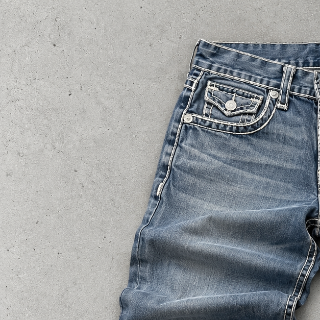True Religion Marken-Menü Bootcut Jeans Blue Rare (W32 | DE 48)