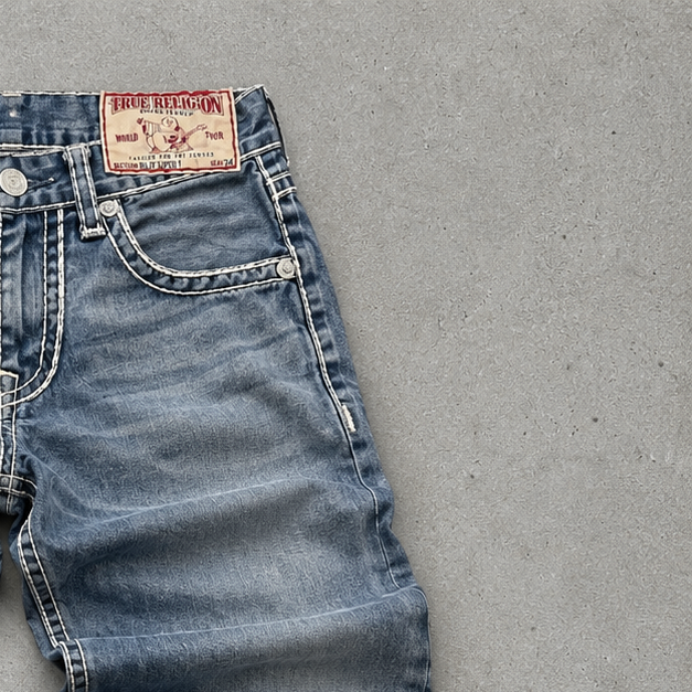 True Religion Marken-Menü Bootcut Jeans Blue Rare (W32 | DE 48)