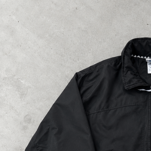 Y2K Adidas Jacket Black / White Rare (L) Stitched Logo