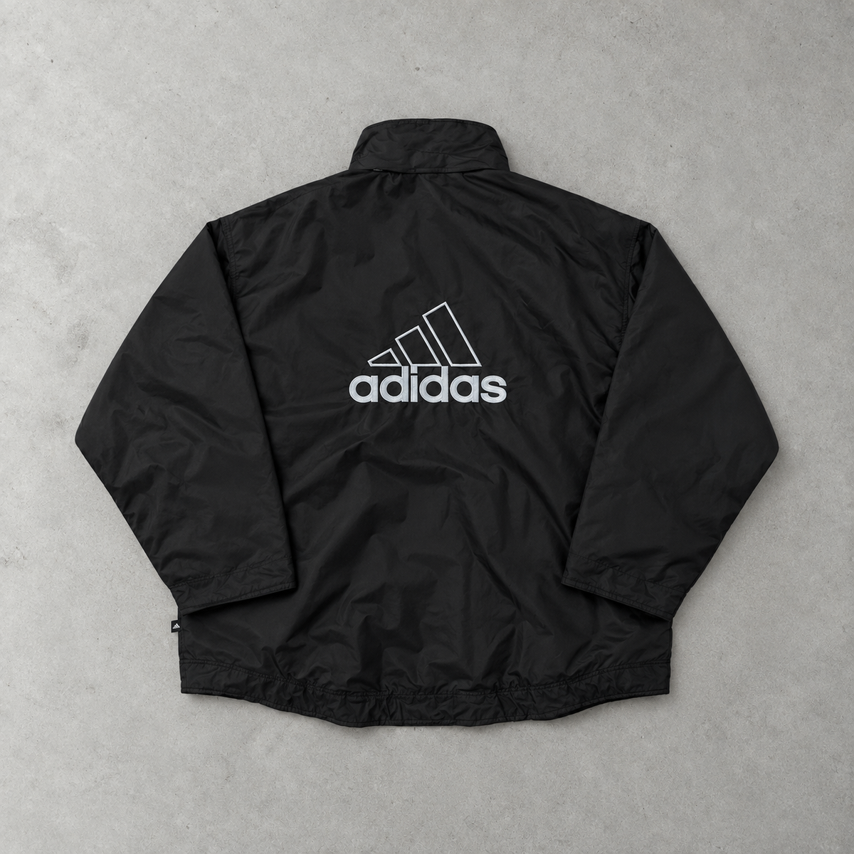 Y2K Adidas Jacket Black / White Rare (L) Stitched Logo