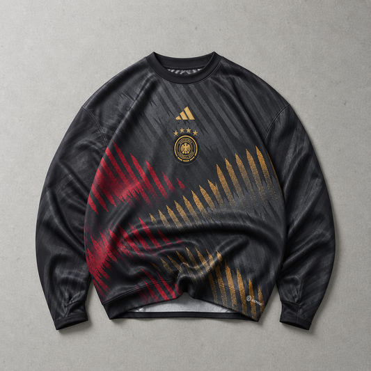 Germany Football Adidas Sweater Bunt, Schwarz Rare (M) Stitched Logo