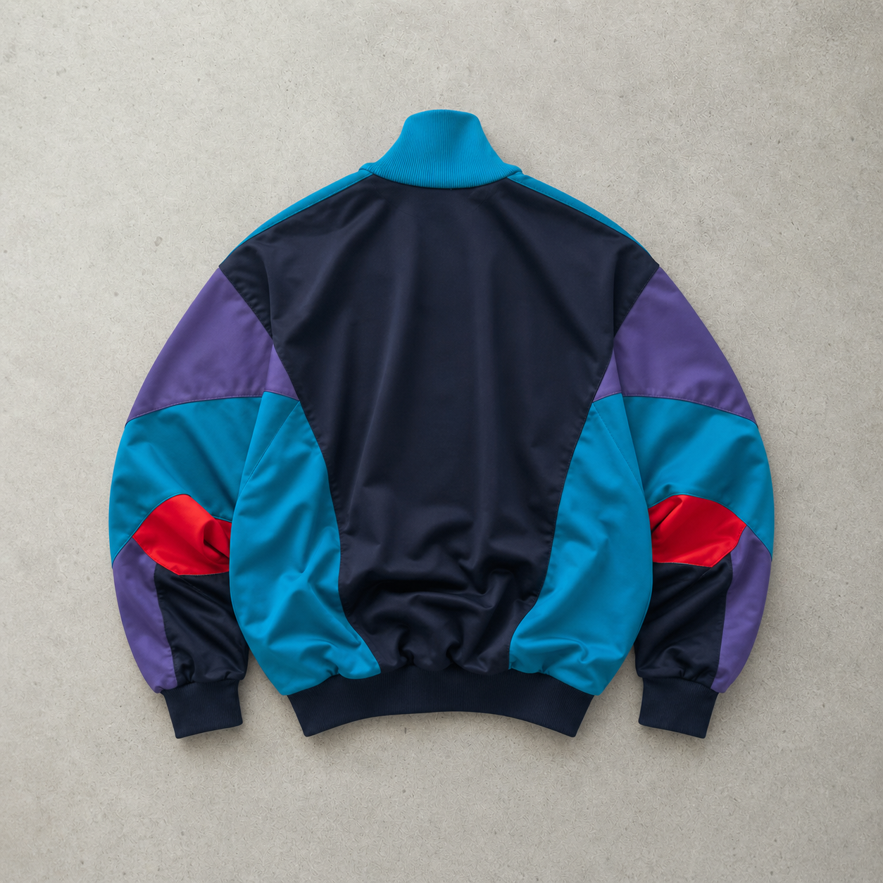 Adidas Track Jacket Bunt, Marineblau Limited (M) Stitched Logo